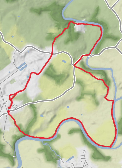 Hike on Tolkien Trail mobile static map