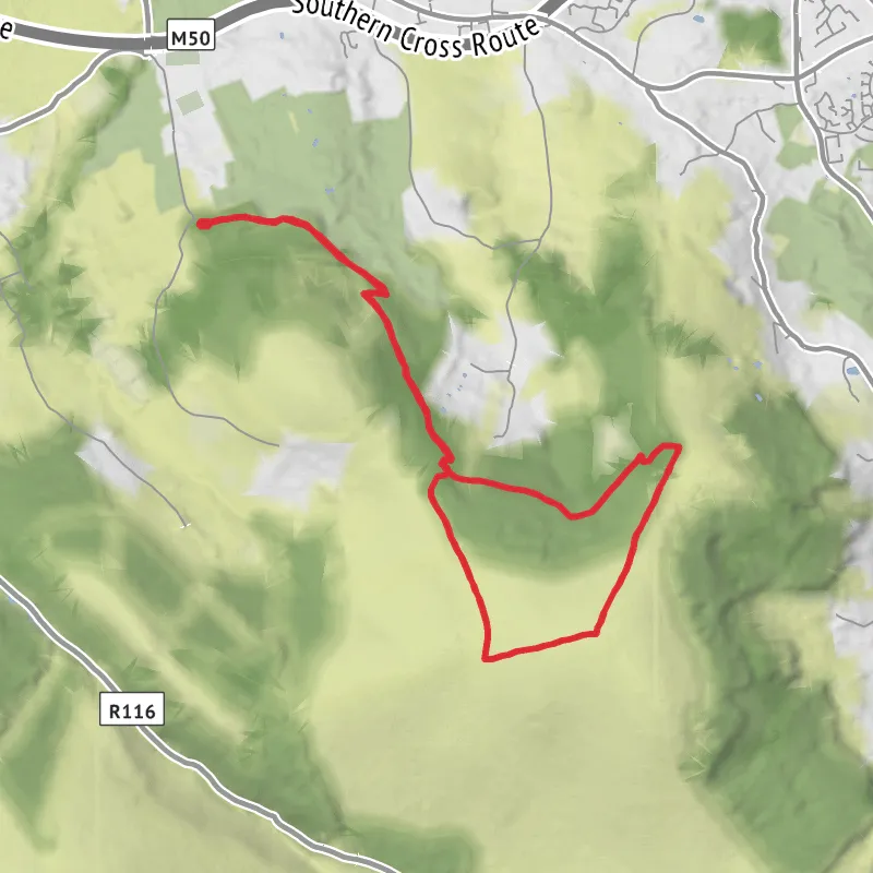 Hike from Dunlaoghaire-Rathdown mobile static map