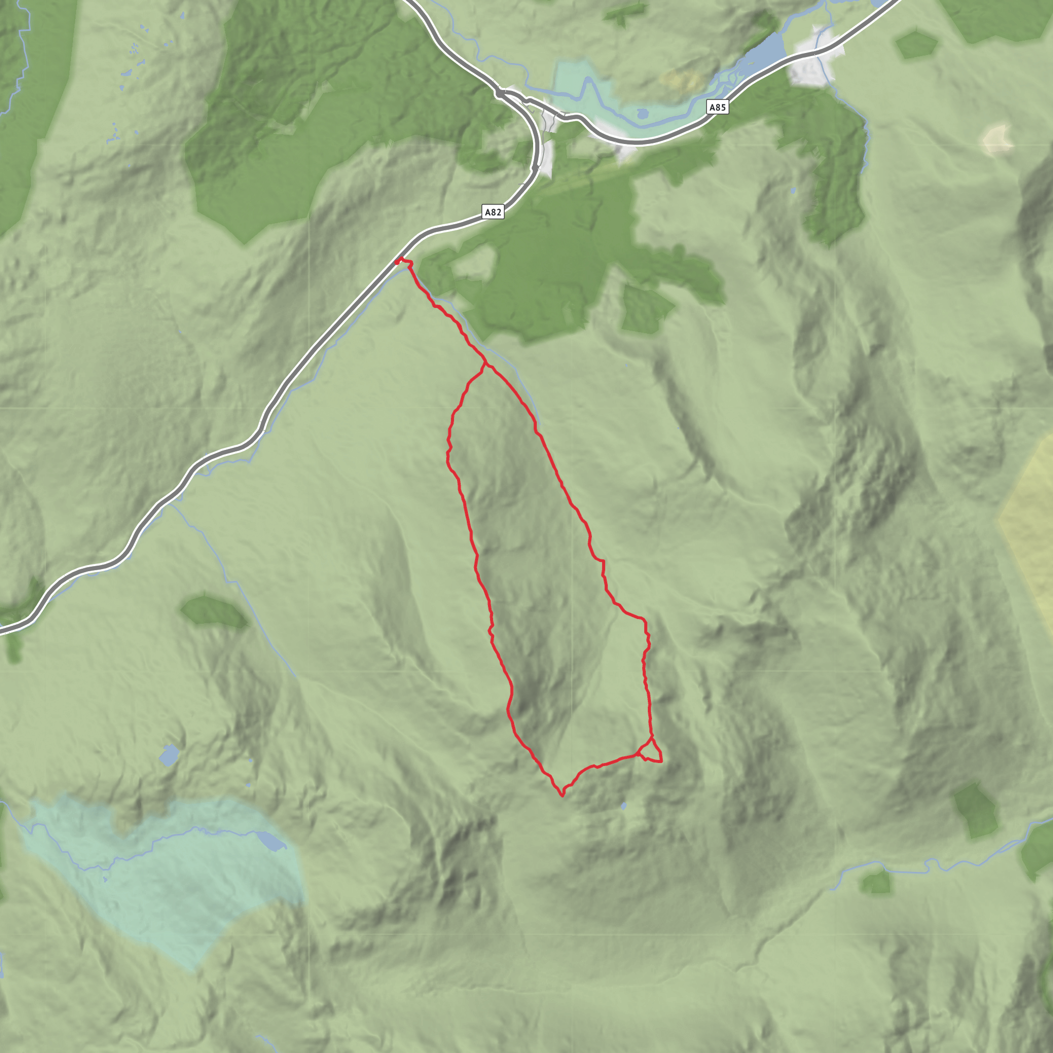 An Caisteal and Beinn a'Chròin Loop mobile static map