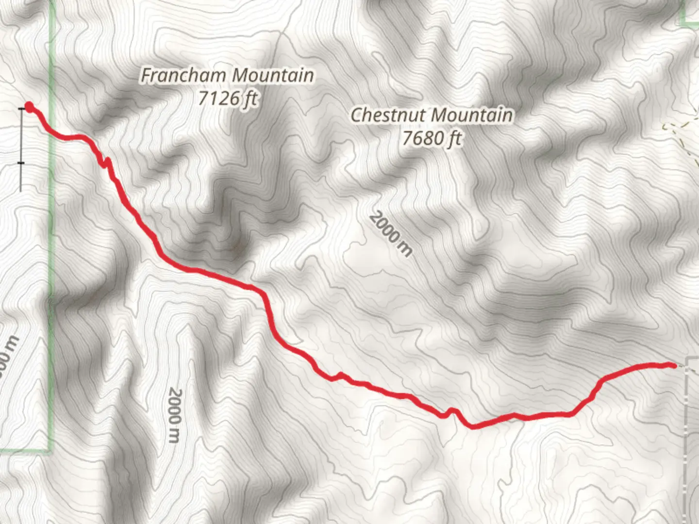 An image depicting the trail Bear Creek Out and Back and its surrounding area.
