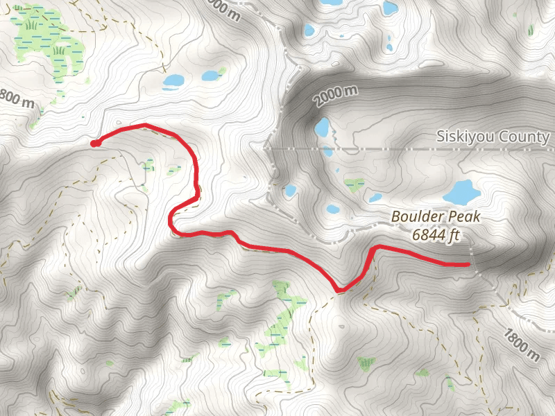Walk beside Boulder Peak