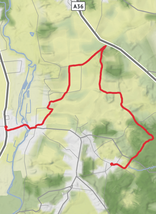 Monday Wessex walking group Lover to Downton mobile static map