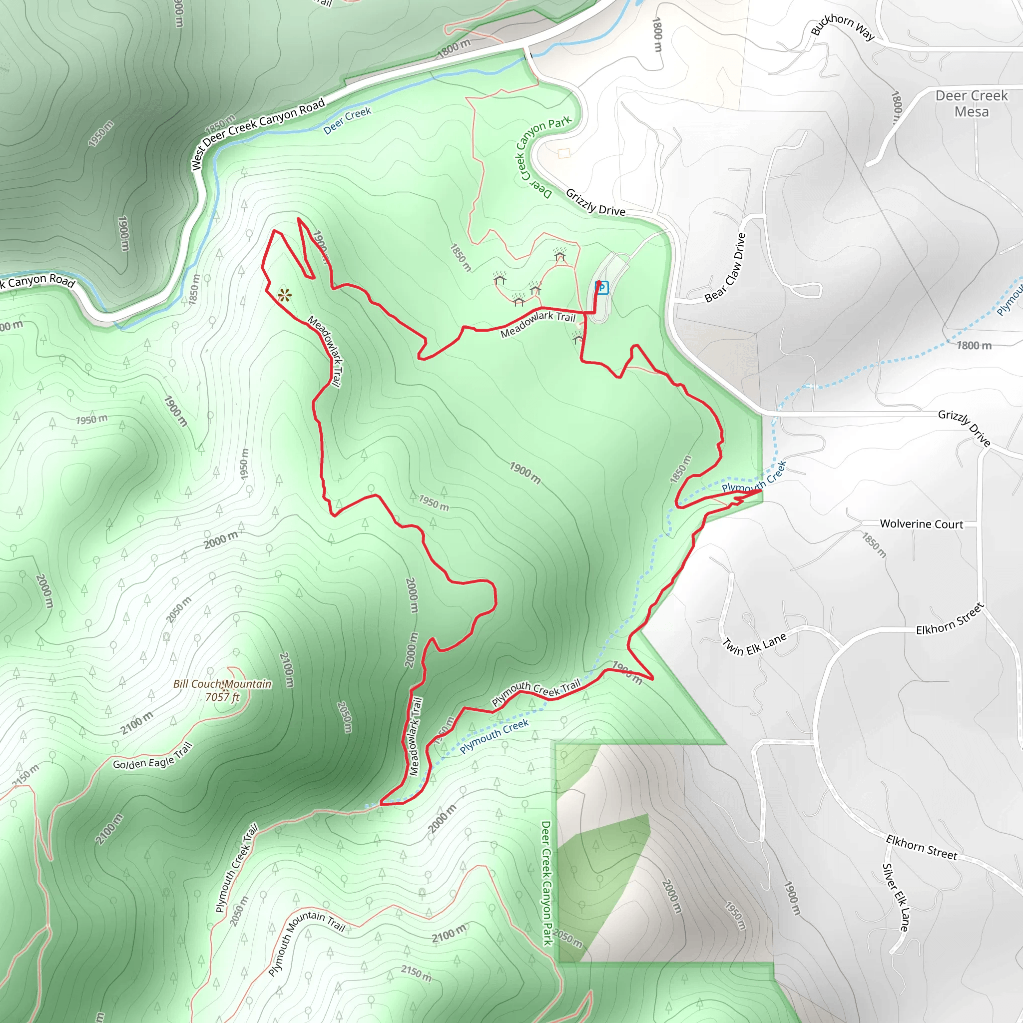 Meadowlark Loop Trail mobile static map