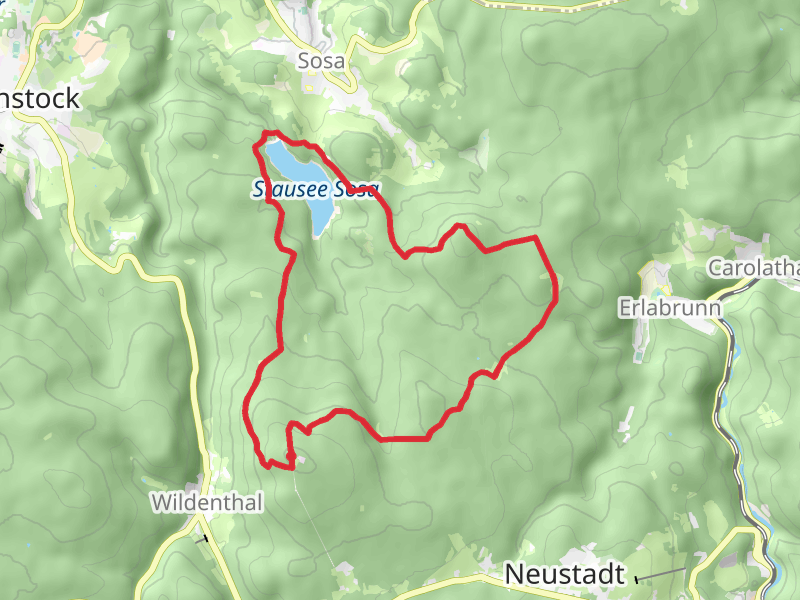 Auersberg, Talsperre Sosa and Eselsberg loop