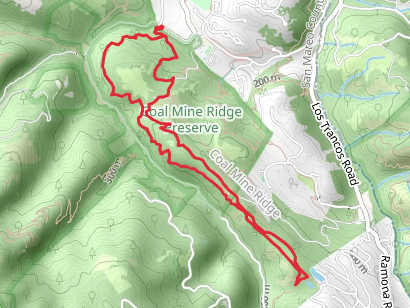 An image depicting the trail Old Spanish and Toyon Loop Trail and its surrounding area.