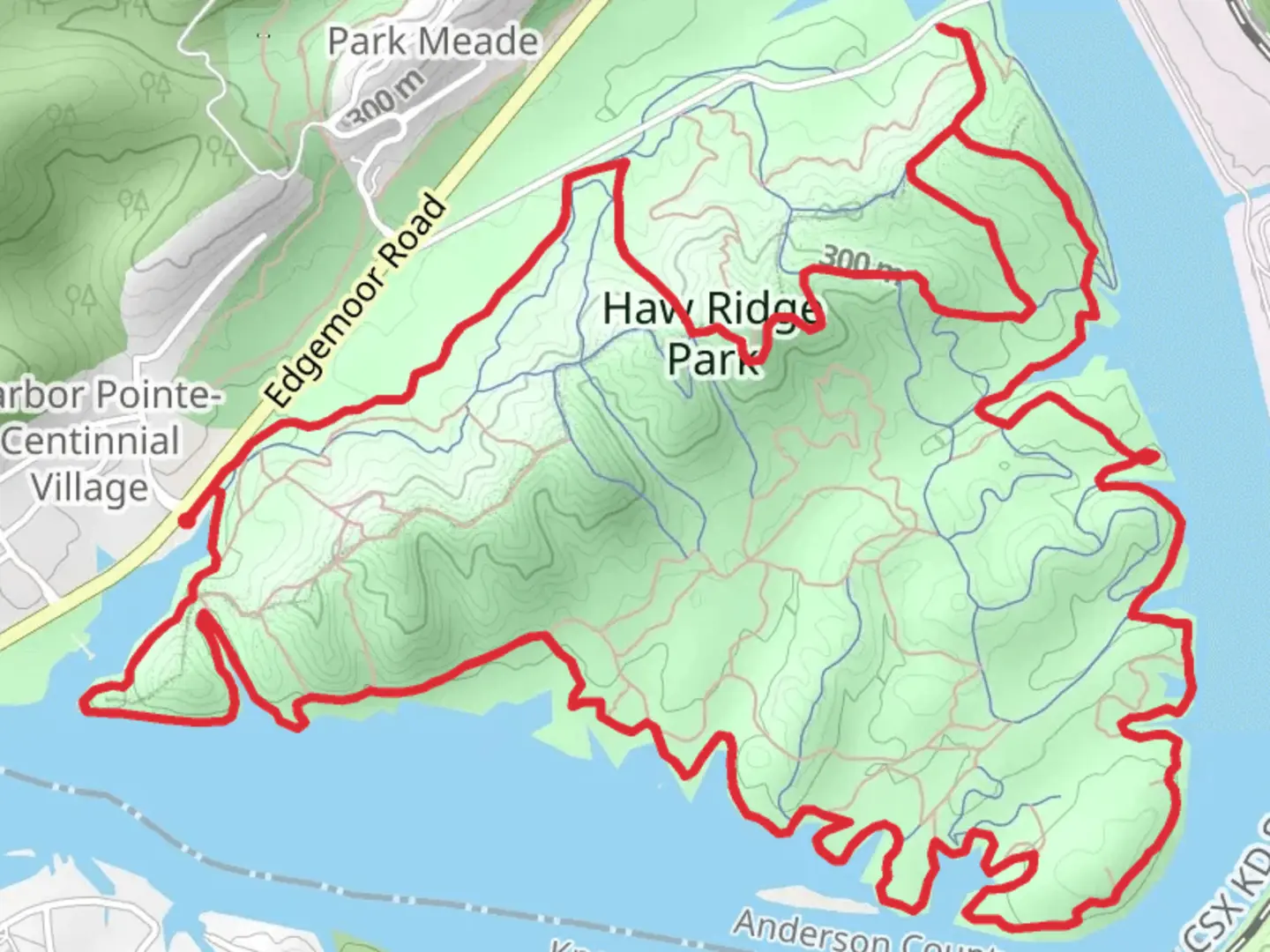 An image depicting the trail West Shore, South Shore and East Shore Loop and its surrounding area.