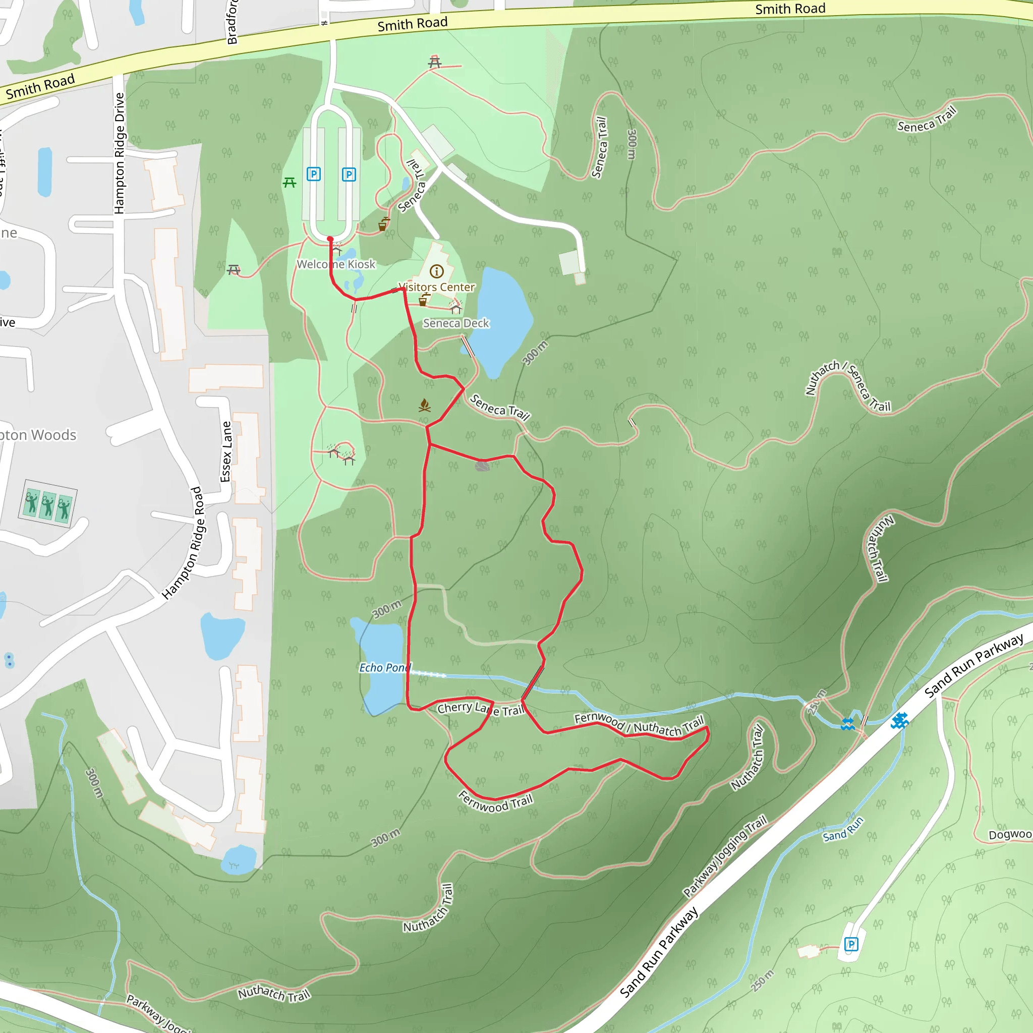 Cherry Lane, Echo Pond and Mingo Trail Loop mobile static map