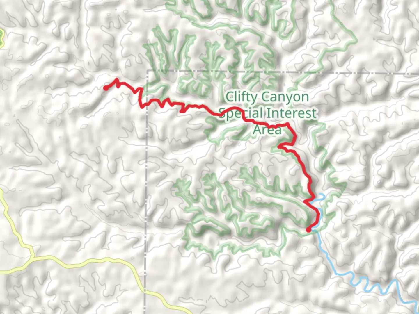An image depicting the trail Sylamore Creek Trail and its surrounding area.