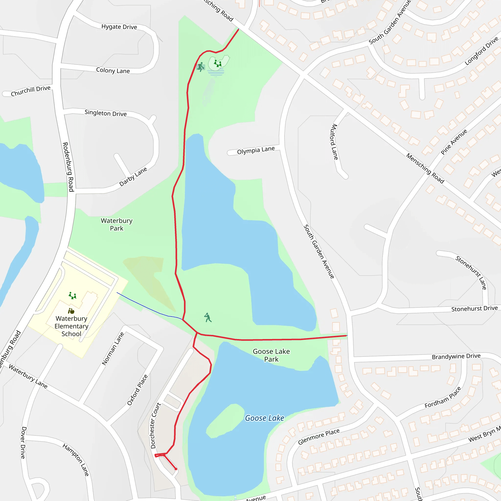 Goose Lake Park Walk mobile static map