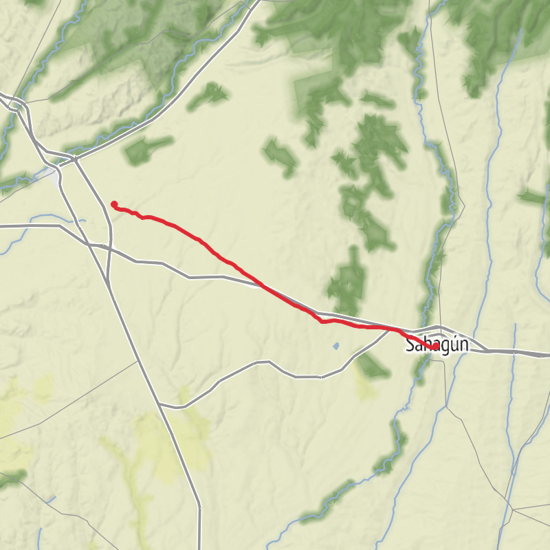 A map preview of the recording Sahagún Mountain Biking.