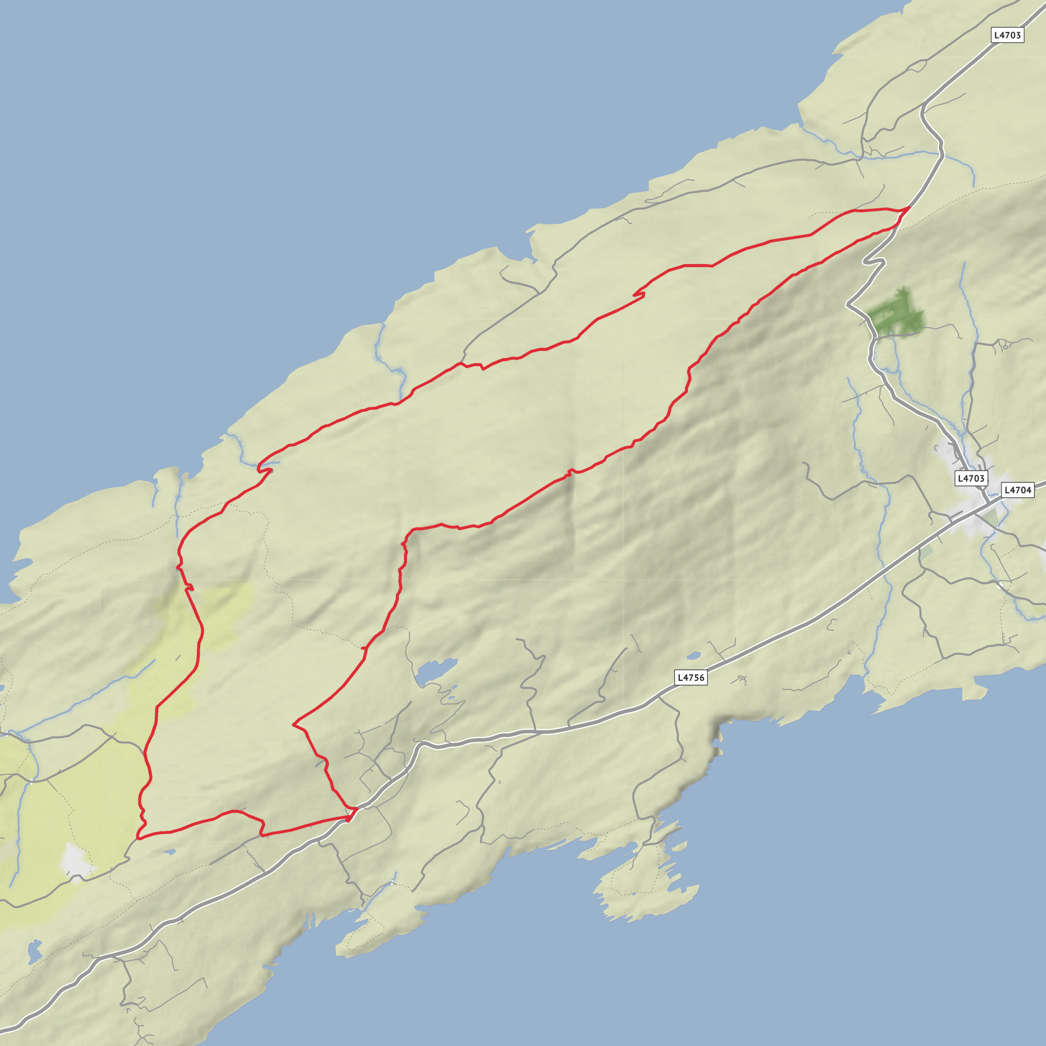 Peakeen Ridge Loop mobile static map