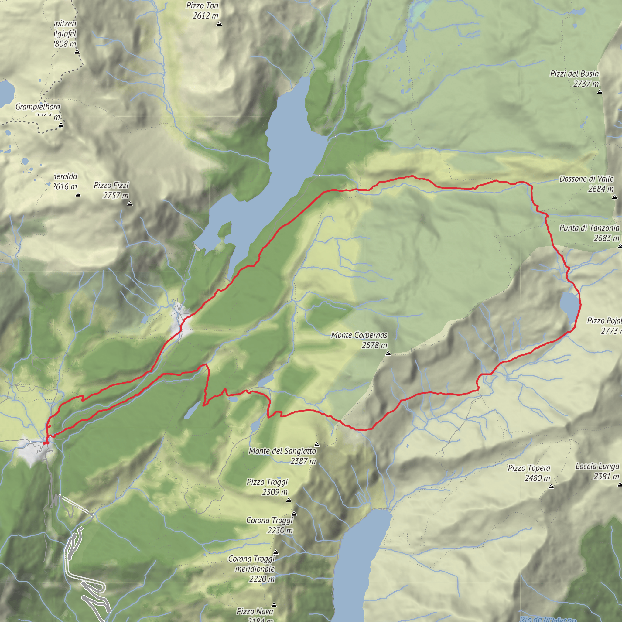 Lago Pojala mobile static map
