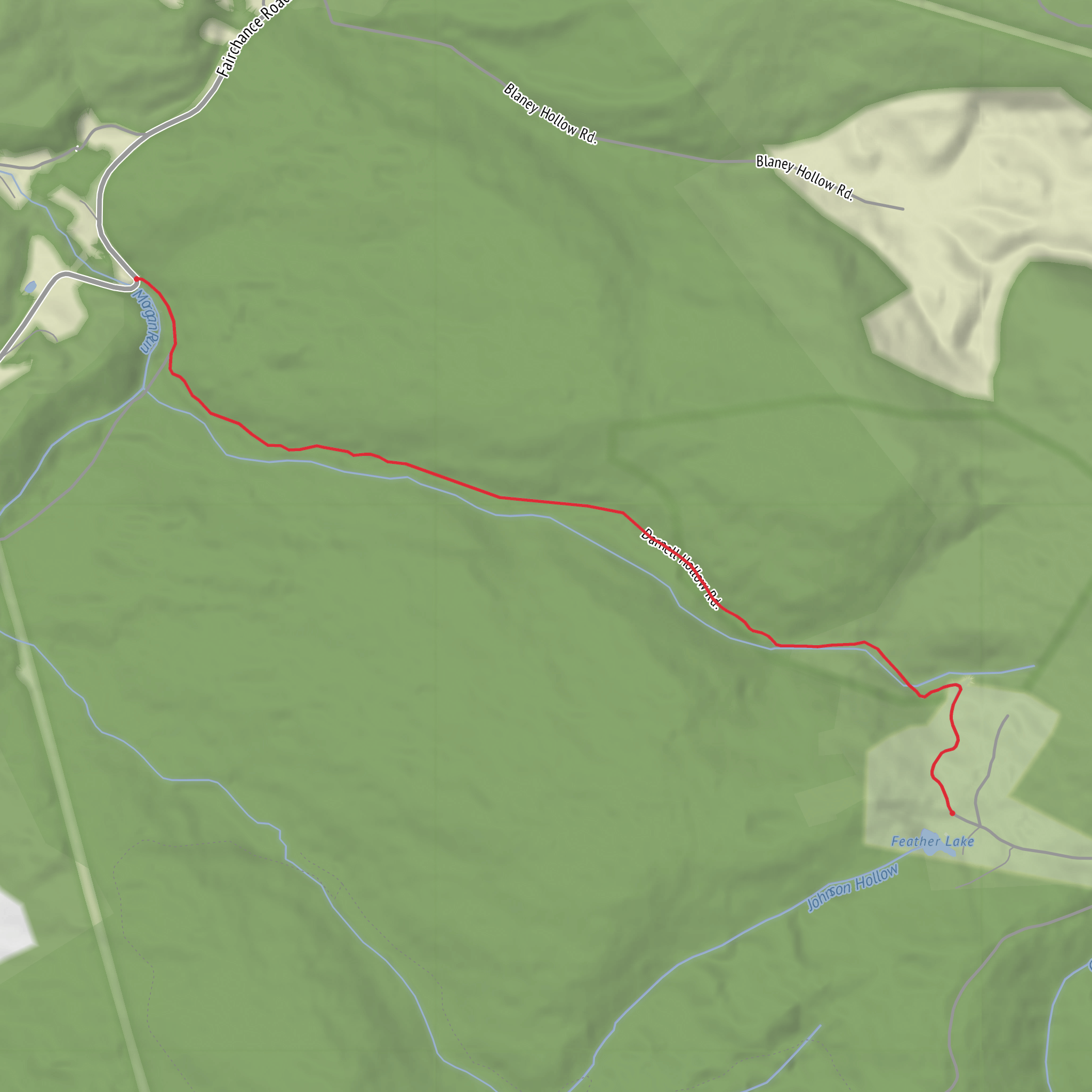 Darnell Hollow Road Trail mobile static map