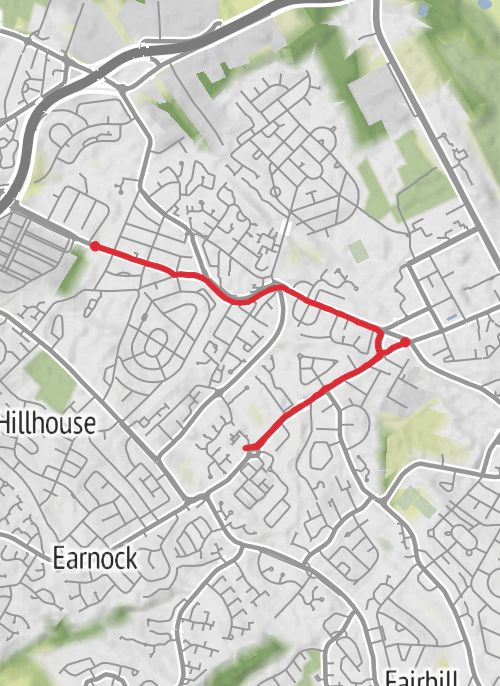 South Lanarkshire Walking mobile static map