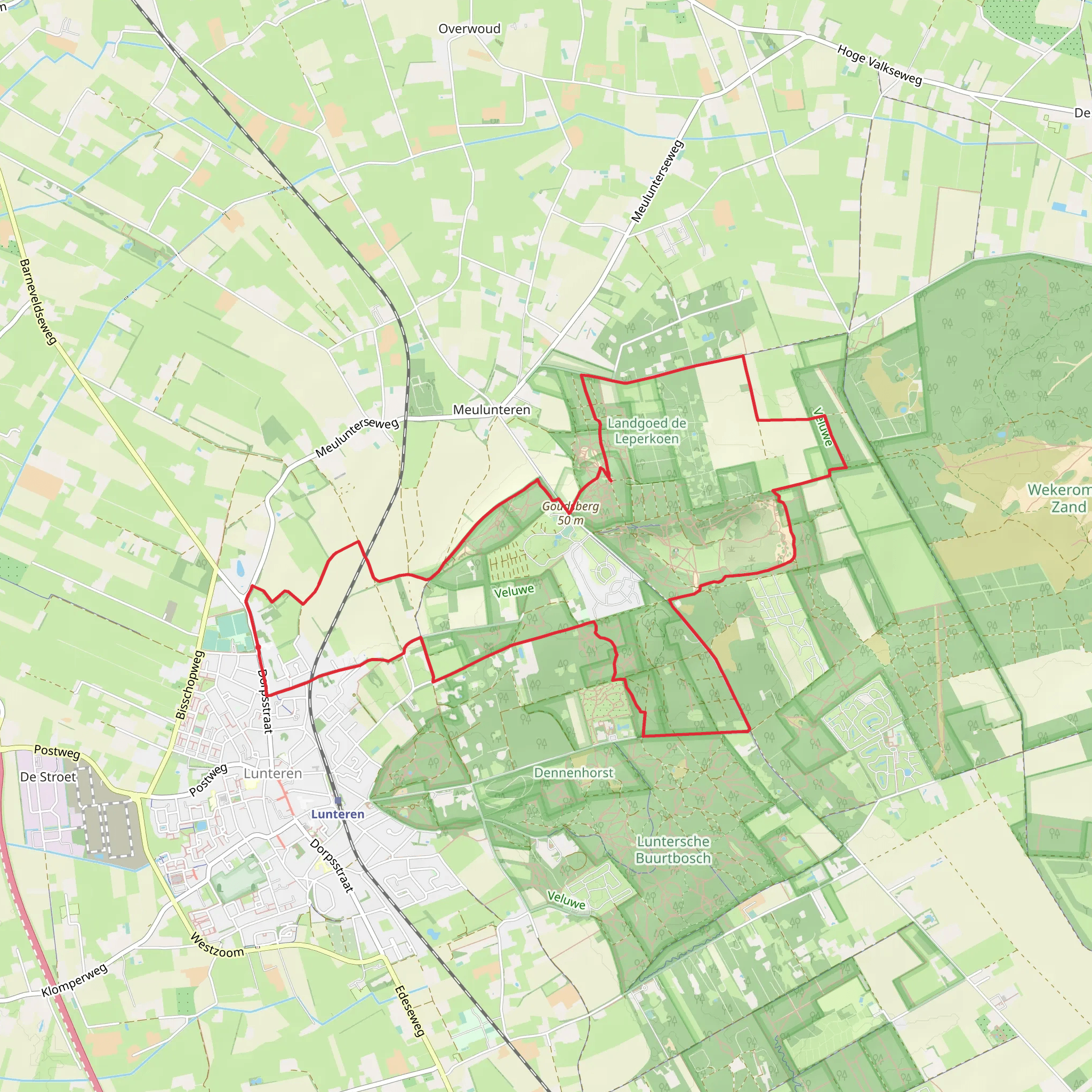 De Leperkoen and Lindeboomsberg Loop mobile static map