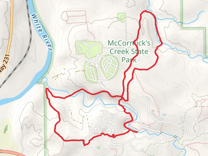 Loop along White River
