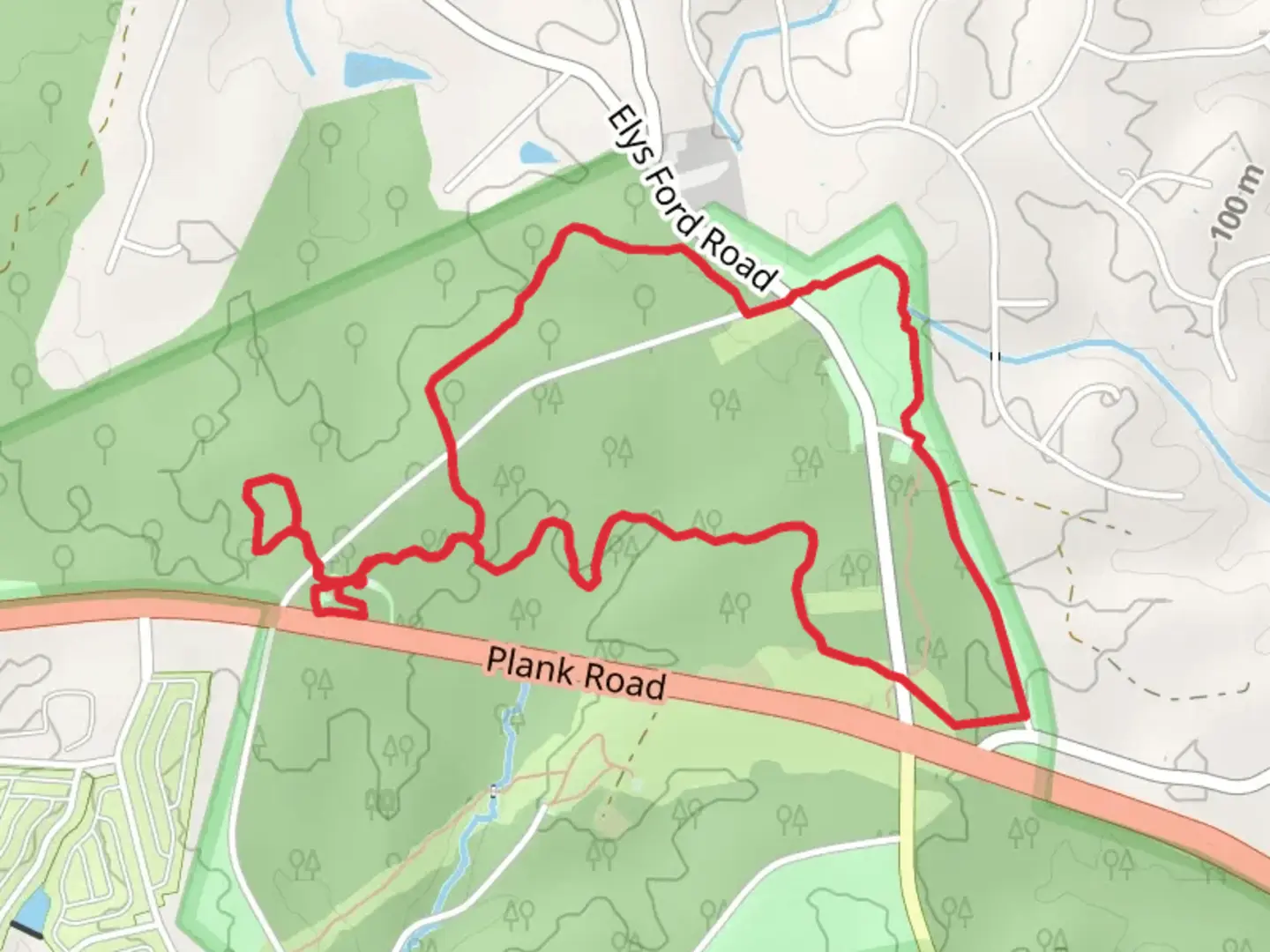 An image depicting the trail Chancellorsville History Loop Trail and its surrounding area.
