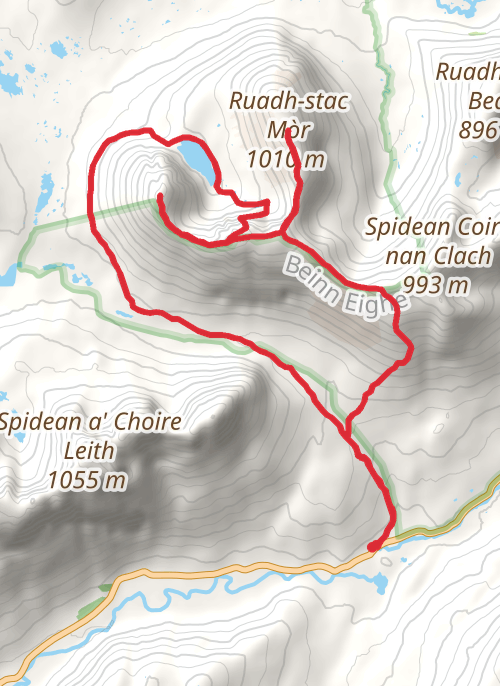 Highlands Hiking mobile static map