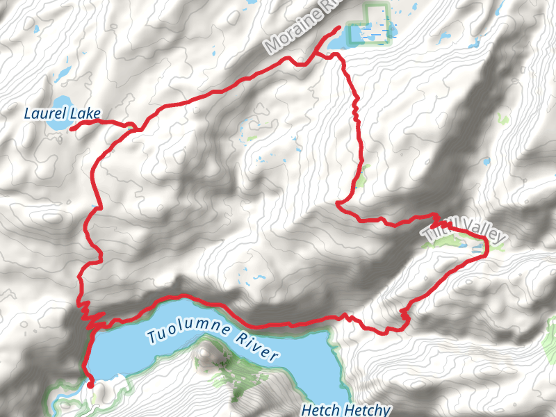 Hetch Hetchy Reservoir, Lake Vernon and Laurel Lake Loop
