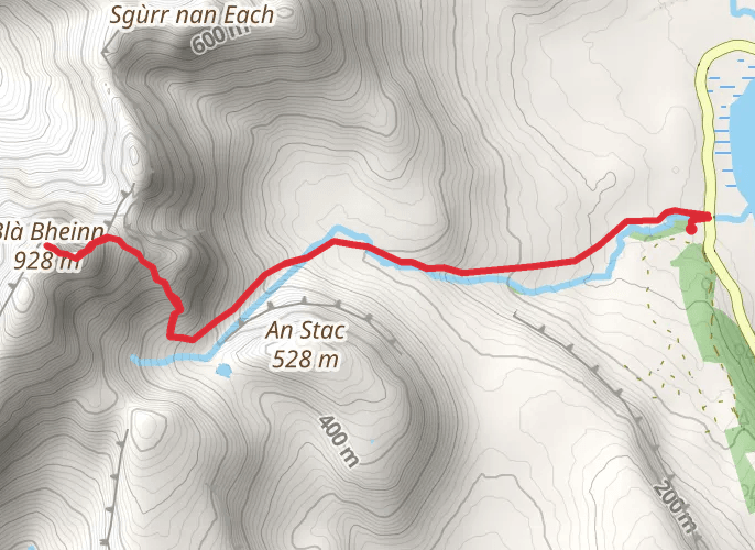 Bla beinn mobile static map