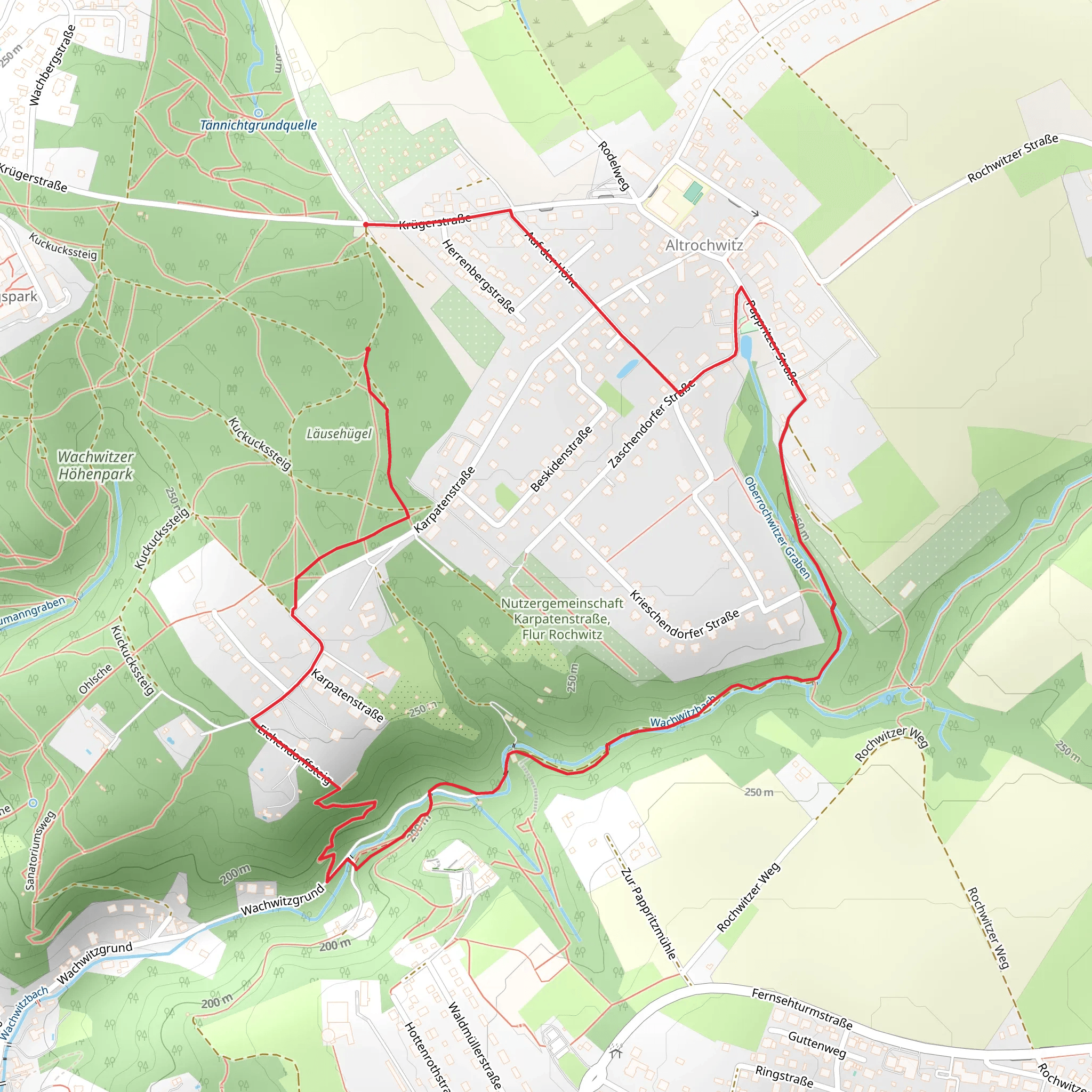 Rochwitz Loop mobile static map