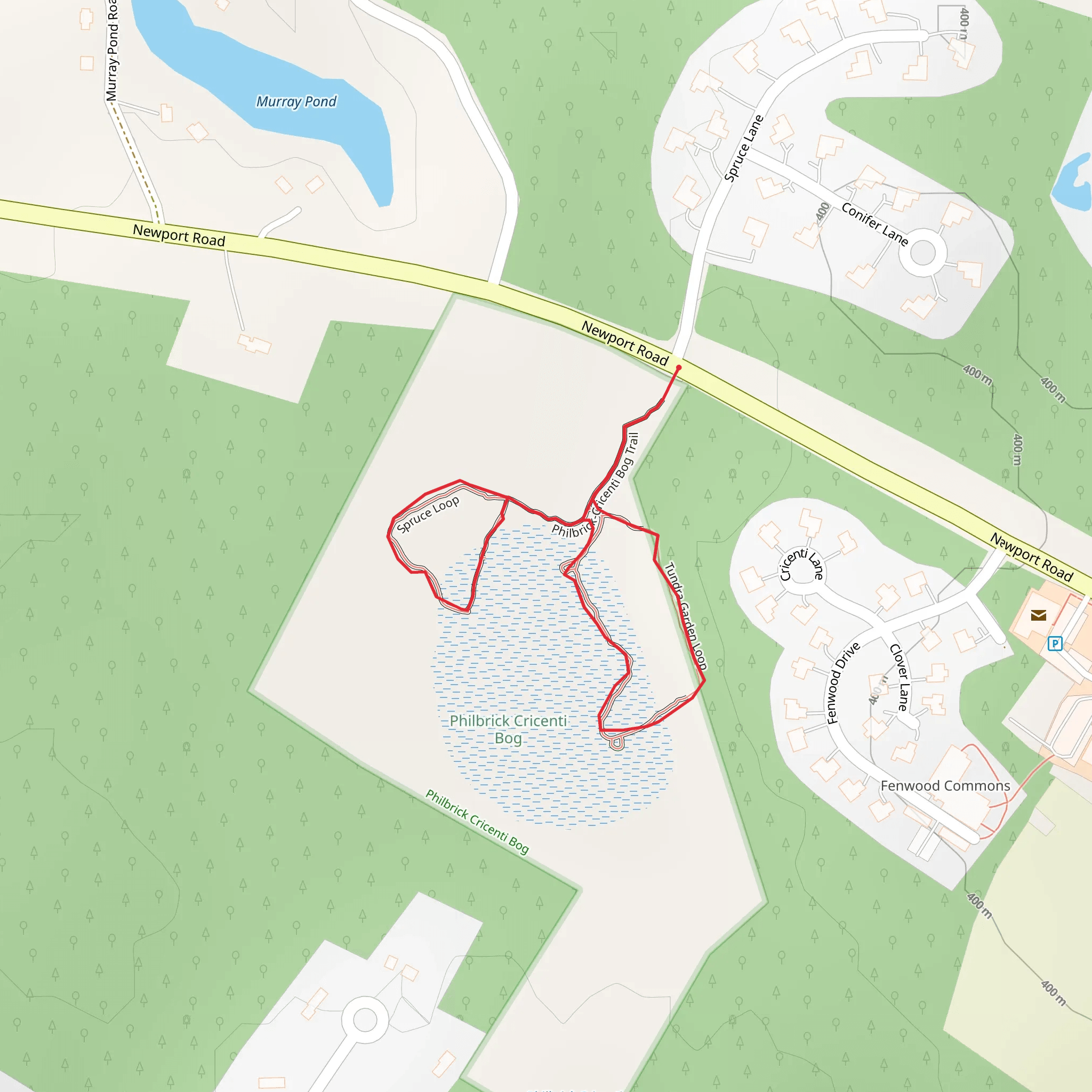 Philbrick Cricenti Bog Loop - Newport Road mobile static map