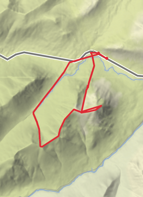 Hike on Stob Dearg, Stob na Doire Loop mobile static map