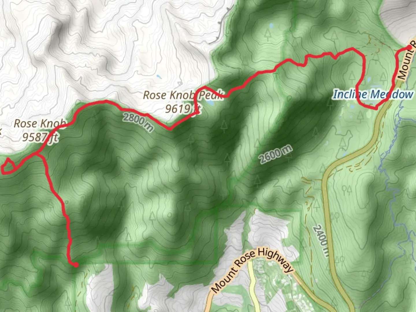 An image depicting the trail Tahoe Rim Trail, Gray Lake Trail and Incline Lake and its surrounding area.