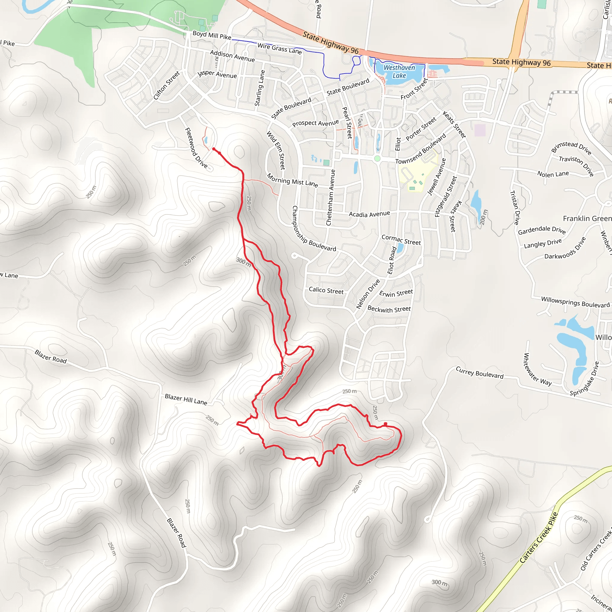 East and West Slope Loop Trail mobile static map