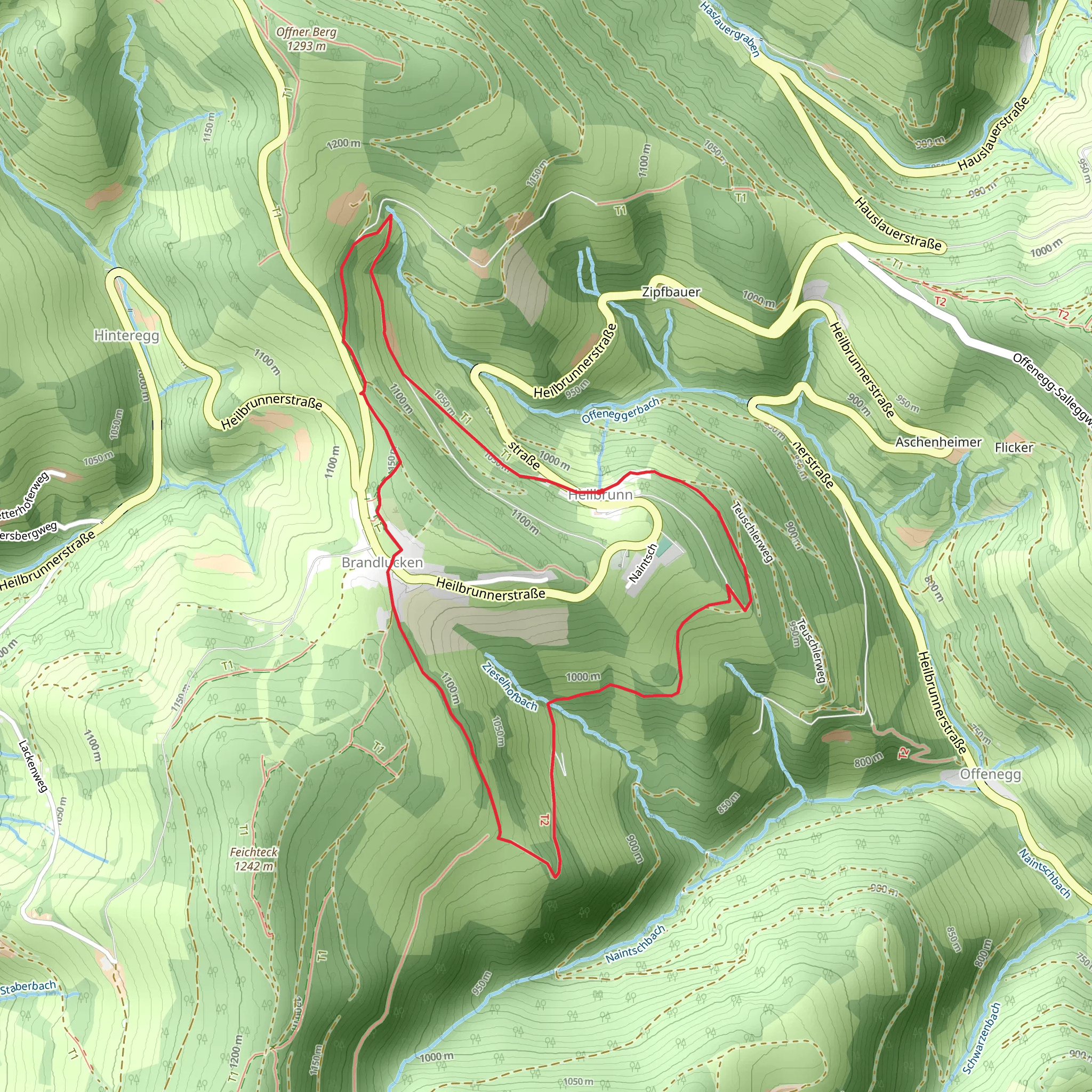 HeilBrunnWeg and Brandlucken Loop mobile static map