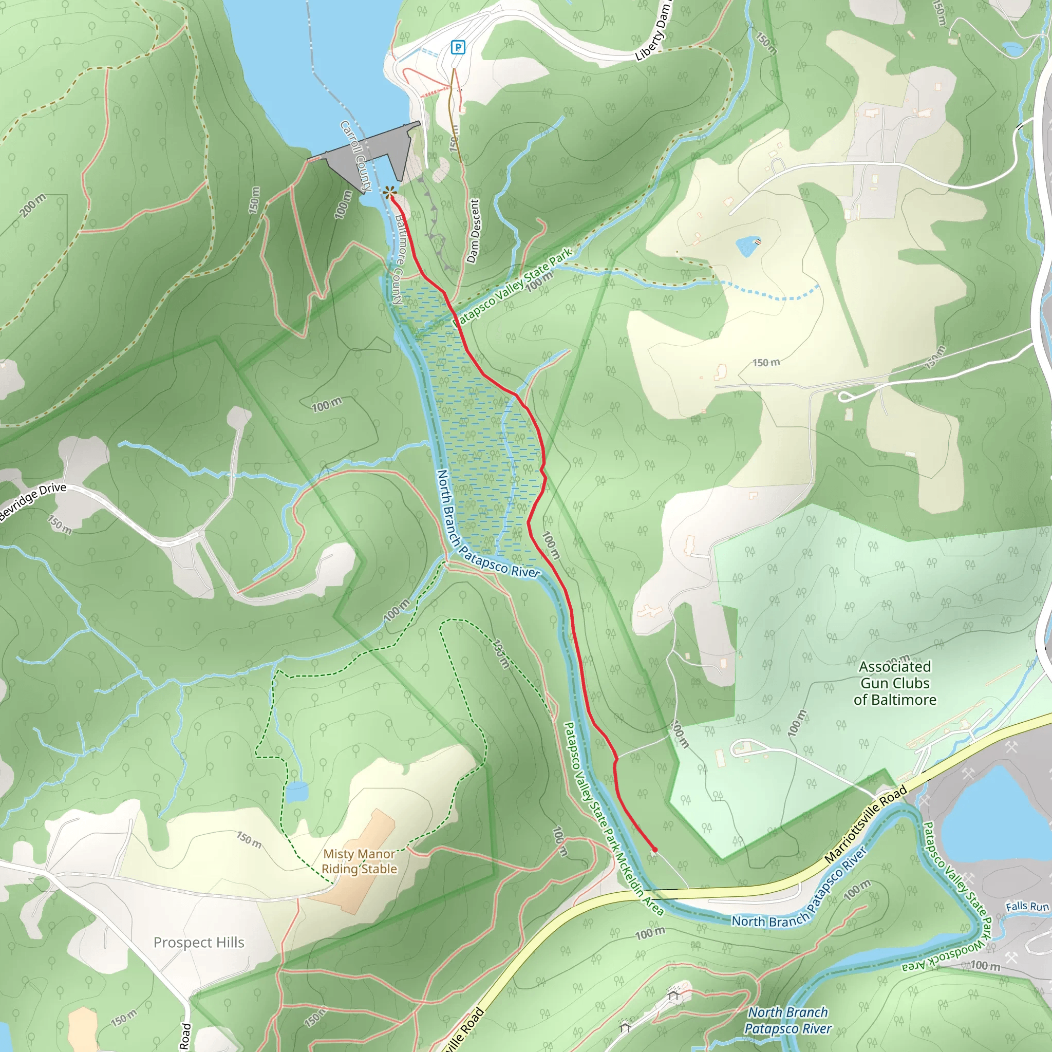 North Branch Patapsco River mobile static map