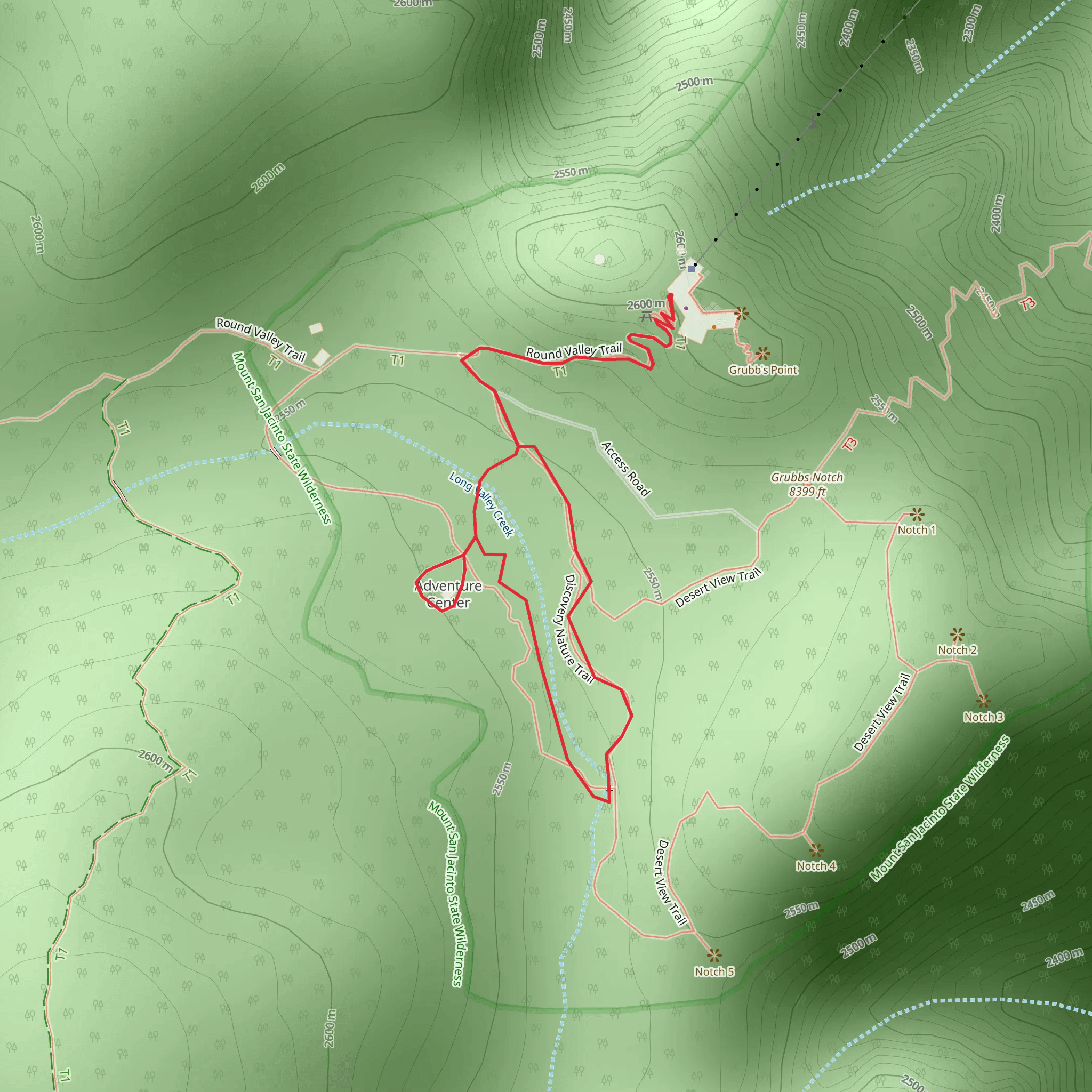 Round Valley and Discovery Nature Loop Trail mobile static map
