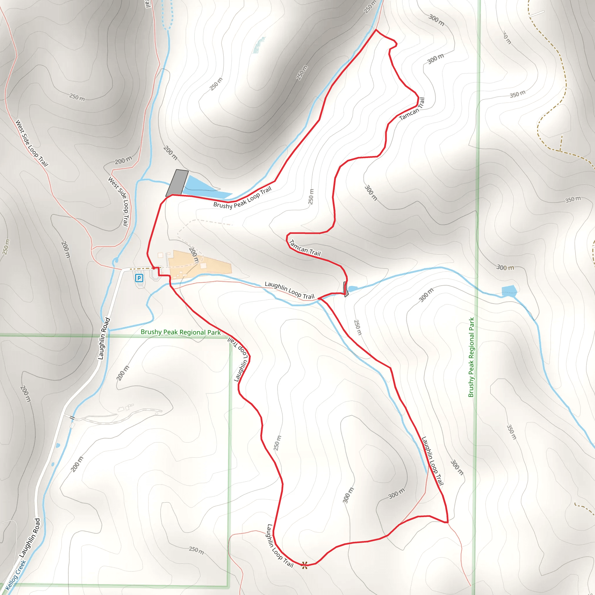 Tamcan Trail and Laughlin Loop Trail mobile static map