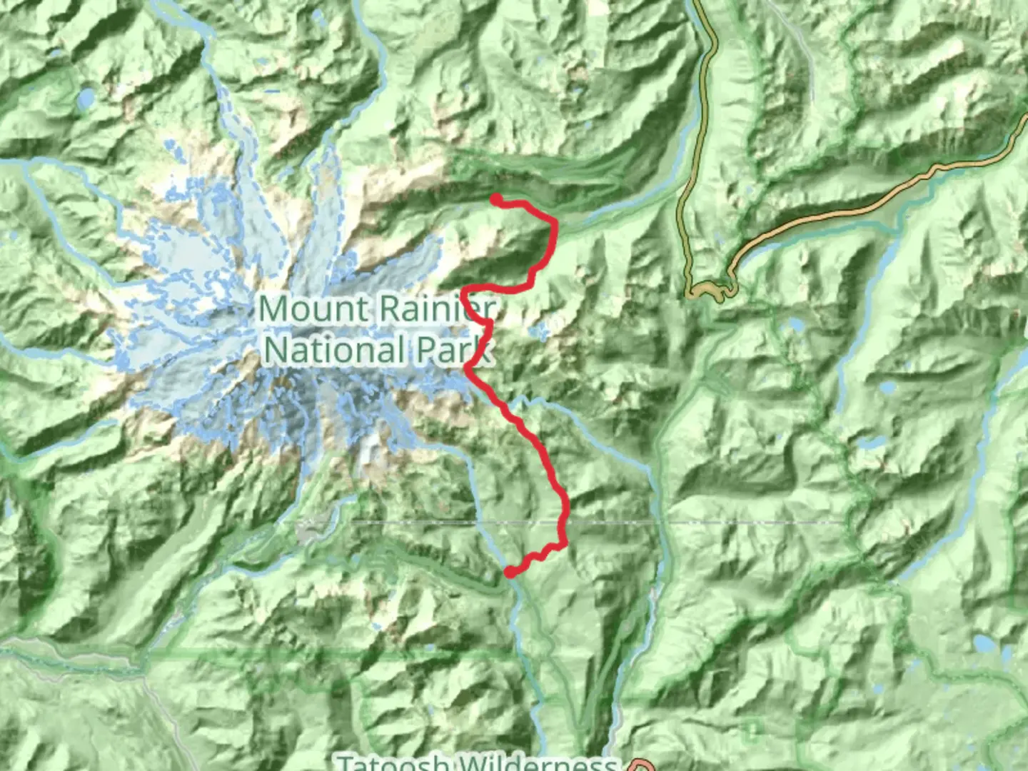 An image depicting the trail Wonderland Trail - White River Campground Road and its surrounding area.