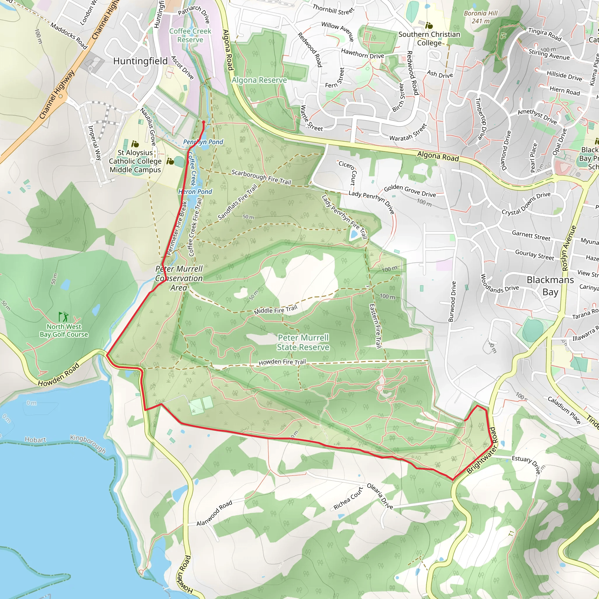 Coffee Creek Track mobile static map