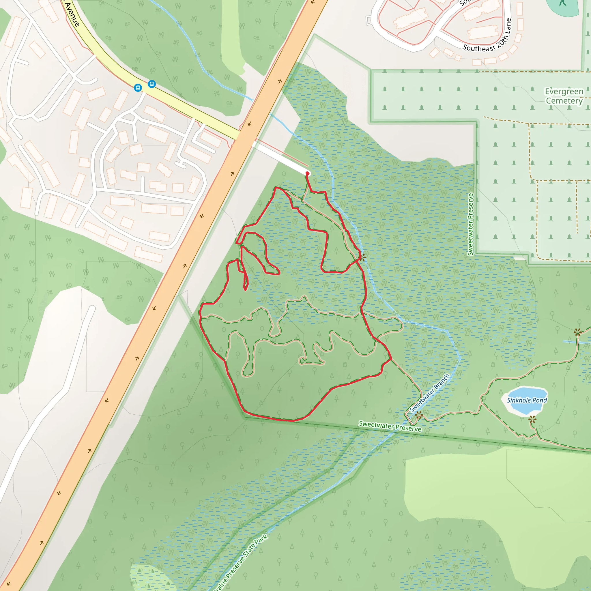 West Loop Trail mobile static map