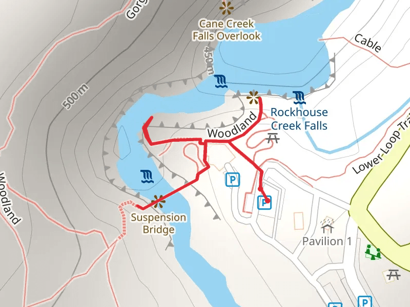 Cane Creek and Suspension Bridge