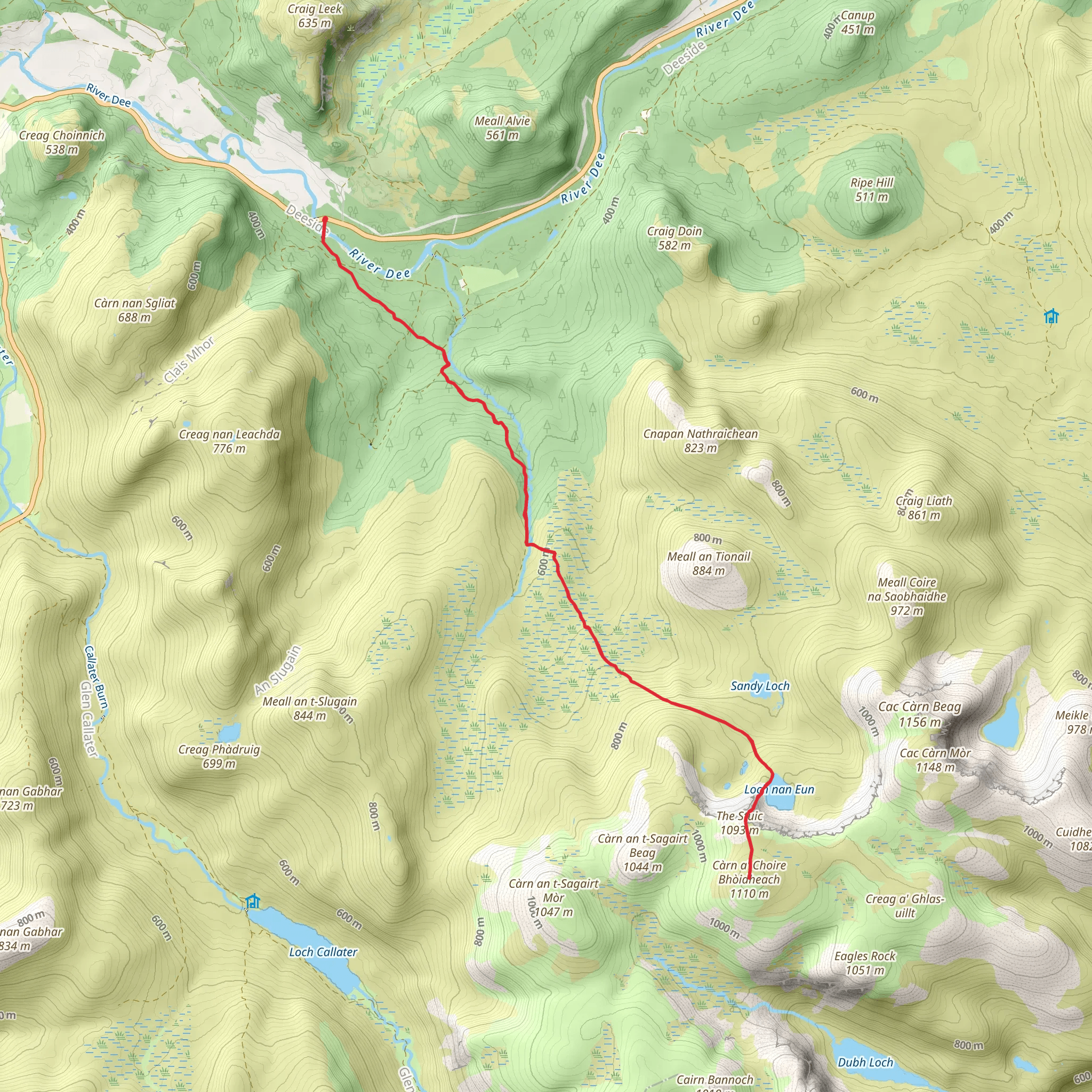 Carn a Choire Bhoidheach Walk mobile static map