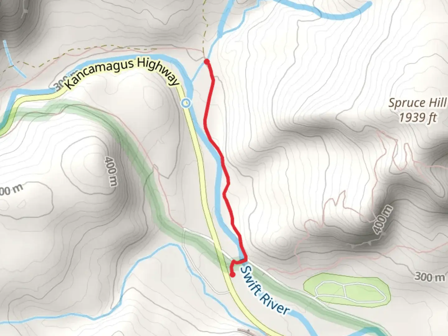 An image depicting the trail West M N F Trail and its surrounding area.