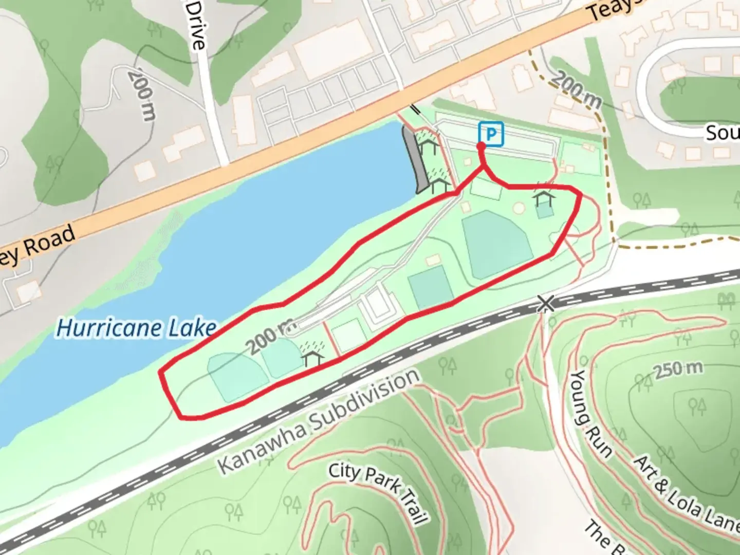 An image depicting the trail Hurricane City Park Loop and its surrounding area.