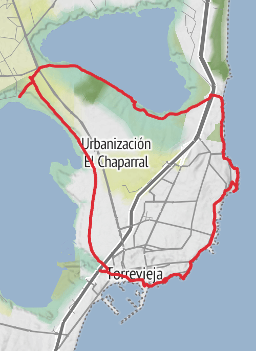 Hike from Torrevieja mobile static map