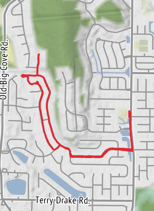 Hike from Owens Cross Roads mobile static map