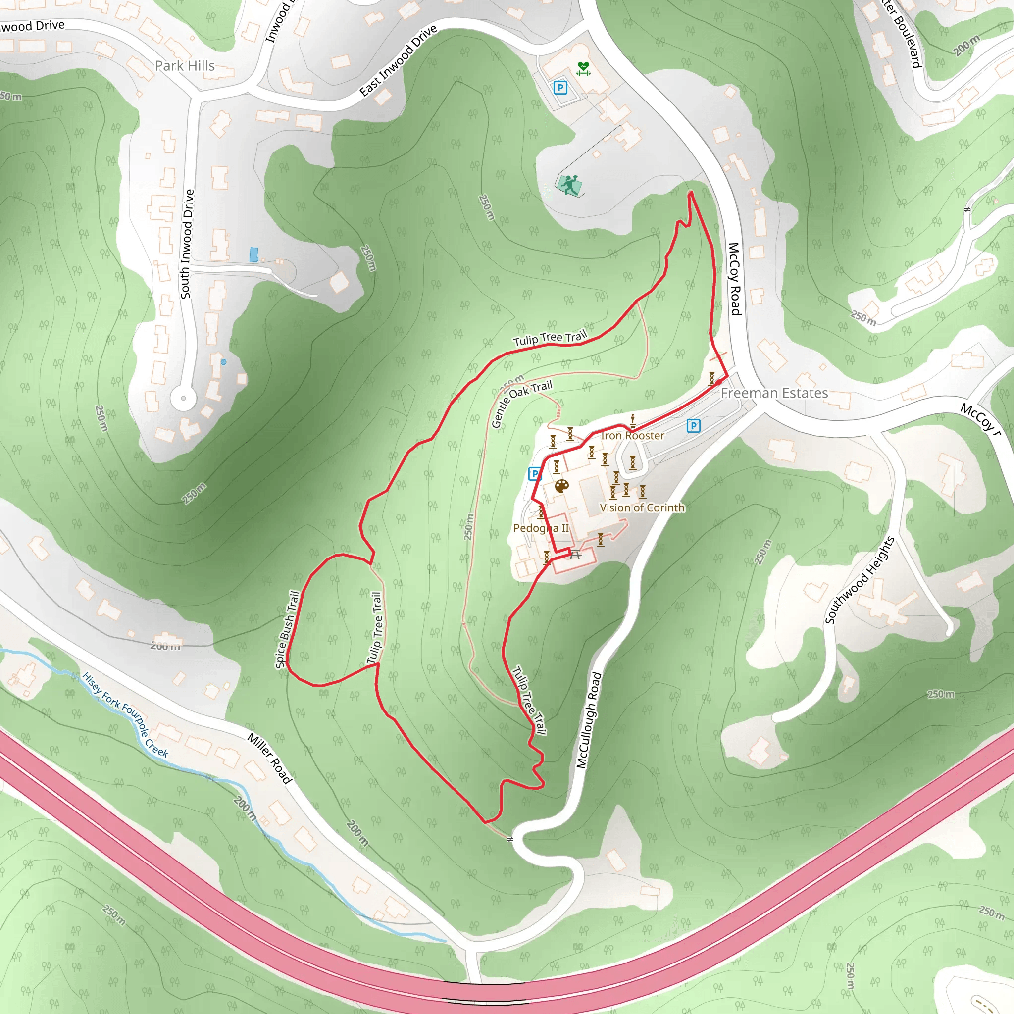 Spice Bush Loop Trail mobile static map
