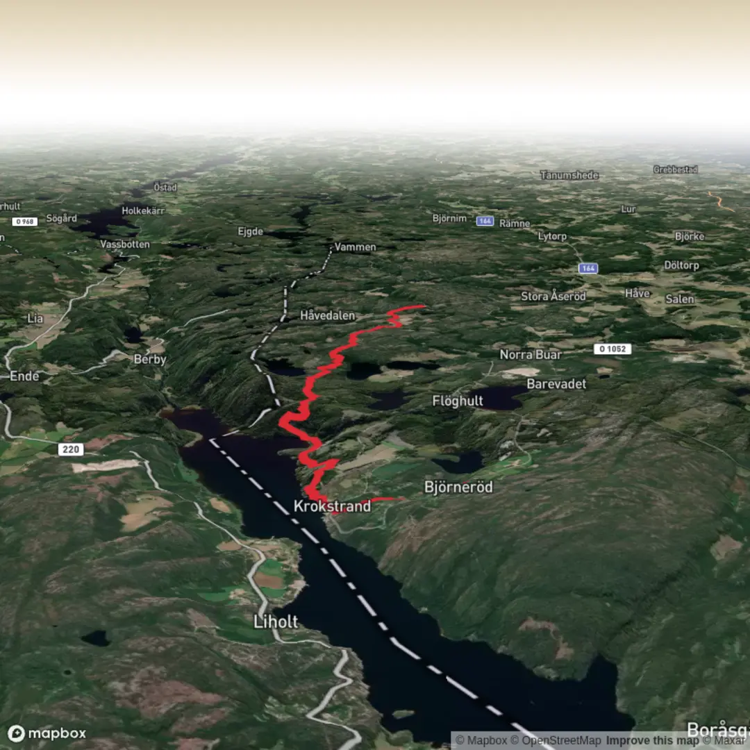 An image depicting the trail Bohusleden Trail stage 3 and its surrounding area.