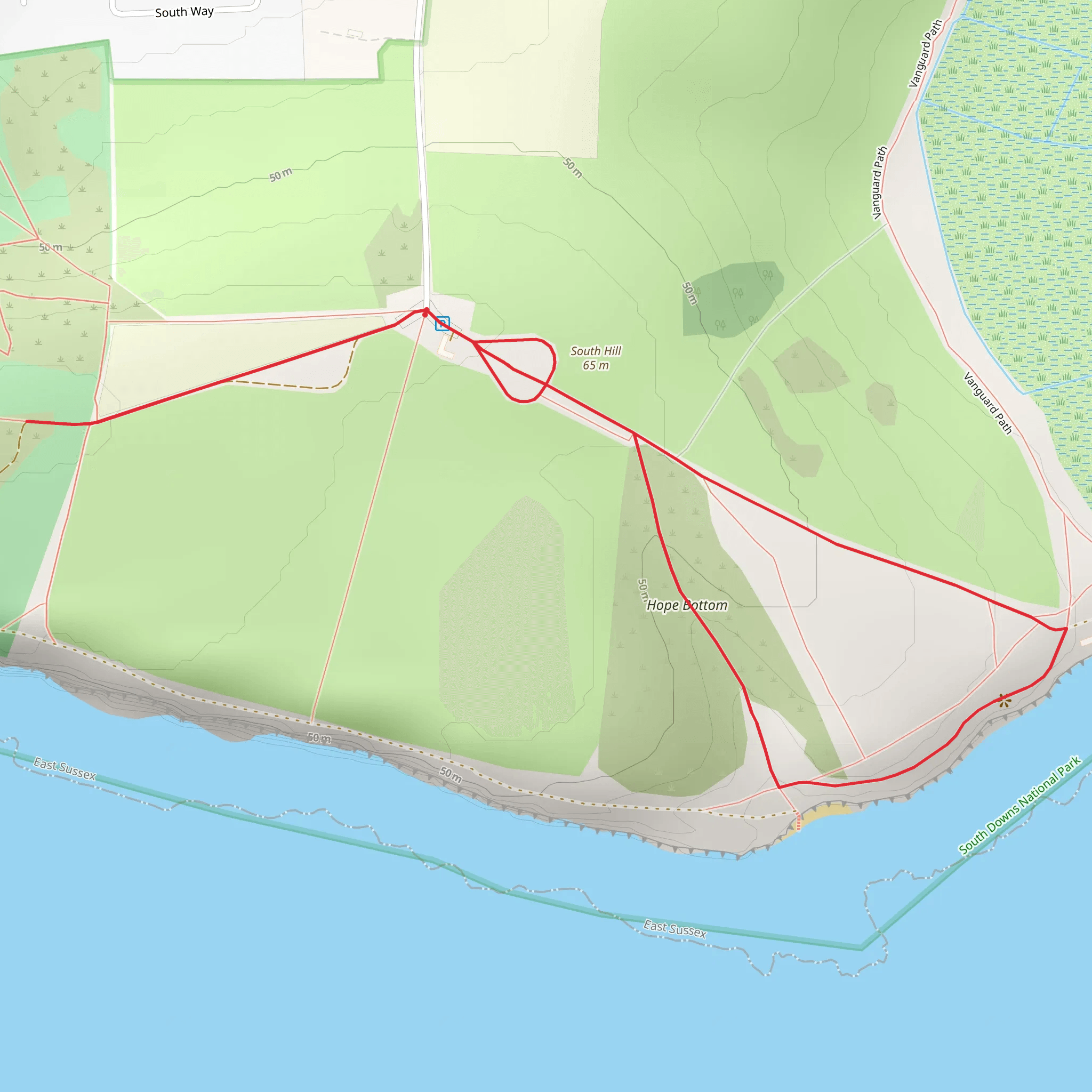 Seaford Head Walk mobile static map