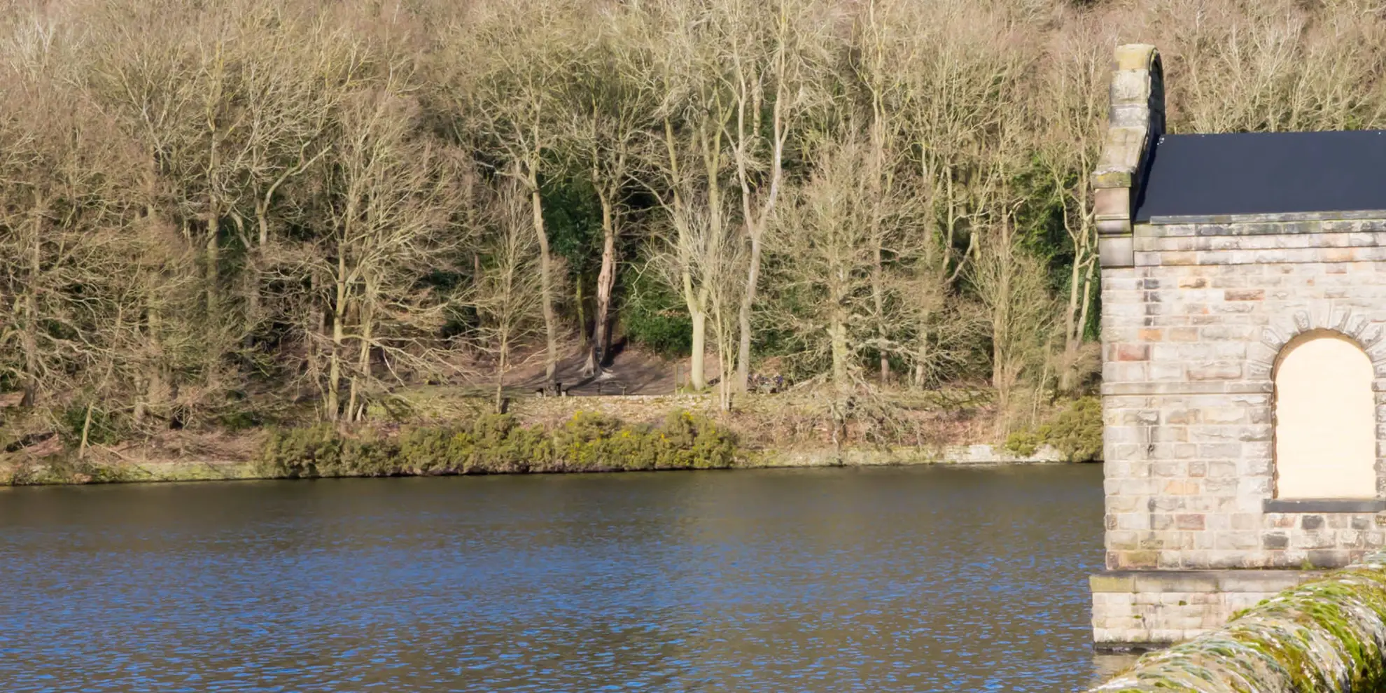 An image depicting the trail Linacre Reservoir Walking Route and its surrounding area.