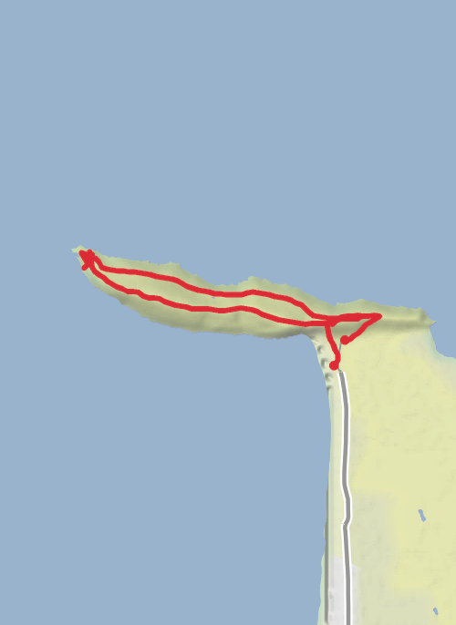 Brean Down and Fort Walking mobile static map