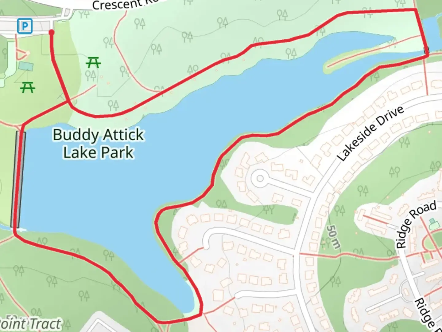 An image depicting the trail Greenbelt Lake - Buddy Attick Lake Park Loop and its surrounding area.