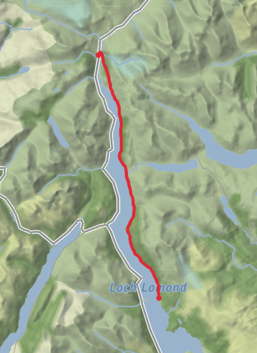 Hike from Rowardennan mobile static map