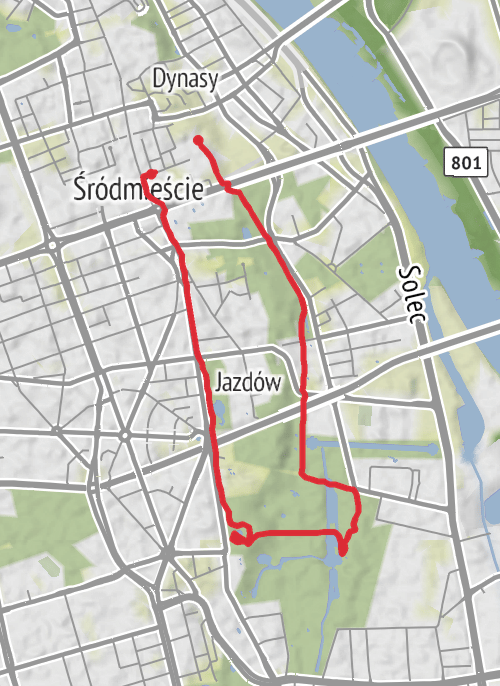 Warsaw Walking mobile static map